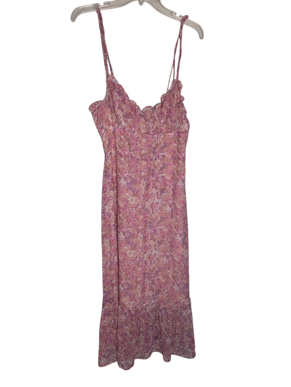 Hello Molly Womens Kaitlyn Midi Dress Coquette Milkmaid Fairy Cottagecore Size 8 - Picture 2 of 16